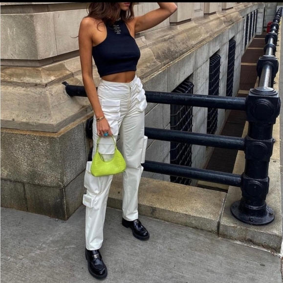 HP 🎉 Orseund Iris Pocket Pants Ecru Cargo Small White - Picture 5 of 7